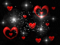 анимированный  фоновый рисунок gif - сердечки