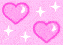 анимированный  фоновый рисунок gif - звезды и сердечки