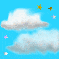 анимированный  фоновый рисунок gif - голубое небо и звездочки