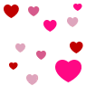 анимированный  фоновый рисунок gif - сердечки