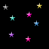 анимированный  фоновый рисунок gif - звезды